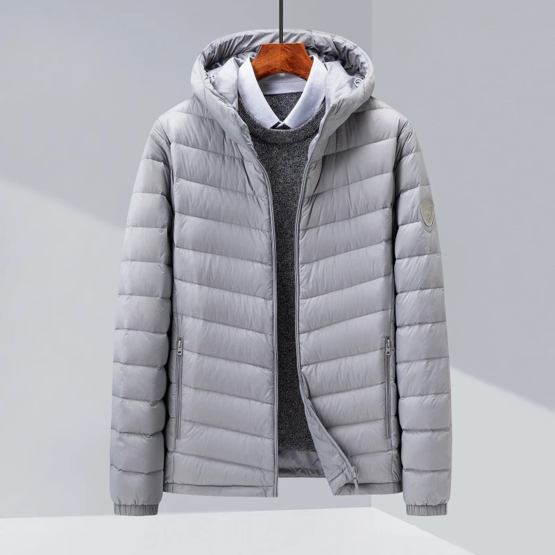 

High Quality Fashion Everything Handsome Men Winter New Lightweight Down Jacket Trend Handsome Casual Hooded Top Coat