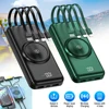 20000mAh Wireless Power Bank Fast Charging Built-in Quad Power Cable Mobile Phone Charger For Iphone 13 14 15 Xiaomi Samsung 1