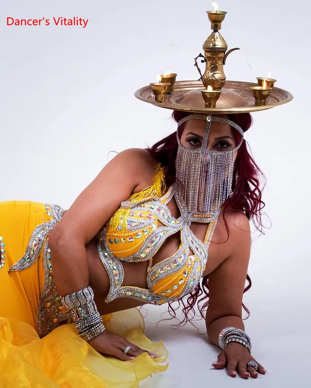 Copricapo per danza del ventre, gioielli per danza da sala, fascia per capelli da sala, fermaglio per capelli da danza con strass, accessori da sala, accessori per danza del ventre