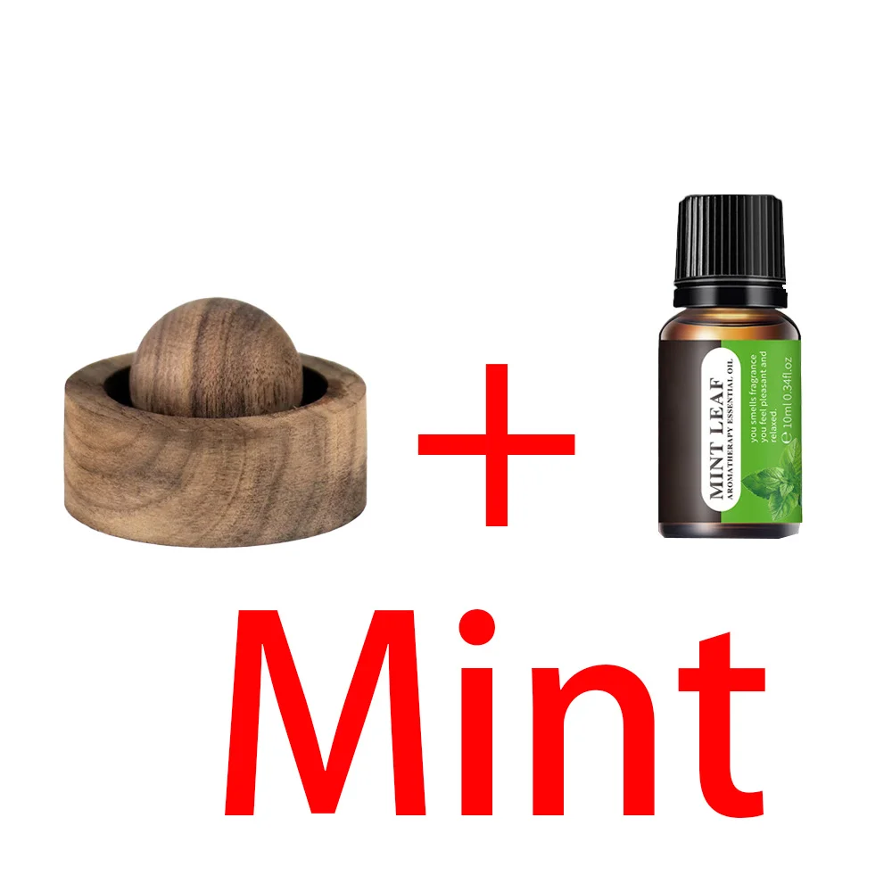 Diffusore di Oli Essenziali in Noce, Diffusore di Aromi Ecologico Senza Fiamma, Decorazione per Casa e Ufficio