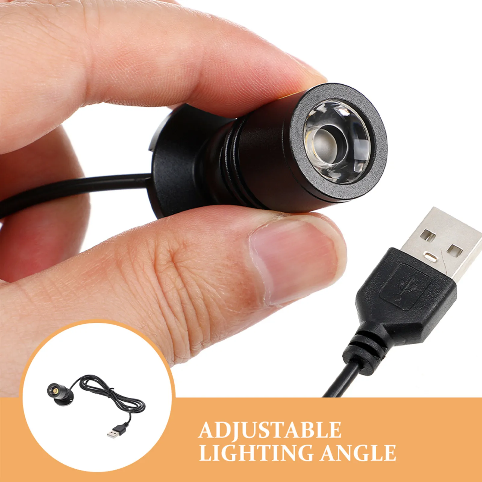 2개입 소형 USB LED 스포트라이트, 보석 진열장, 캐비닛 디스플레이용, 작고 밝은 조절 가능한 실내 쇼케이스 미니 스팟 조명