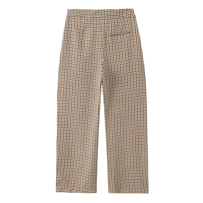 2025 New Fashion Women Pants Two Piece Set Women Chic Plaid Blazer Coat + Trousers 2 Pieces Sets Office Women Suit