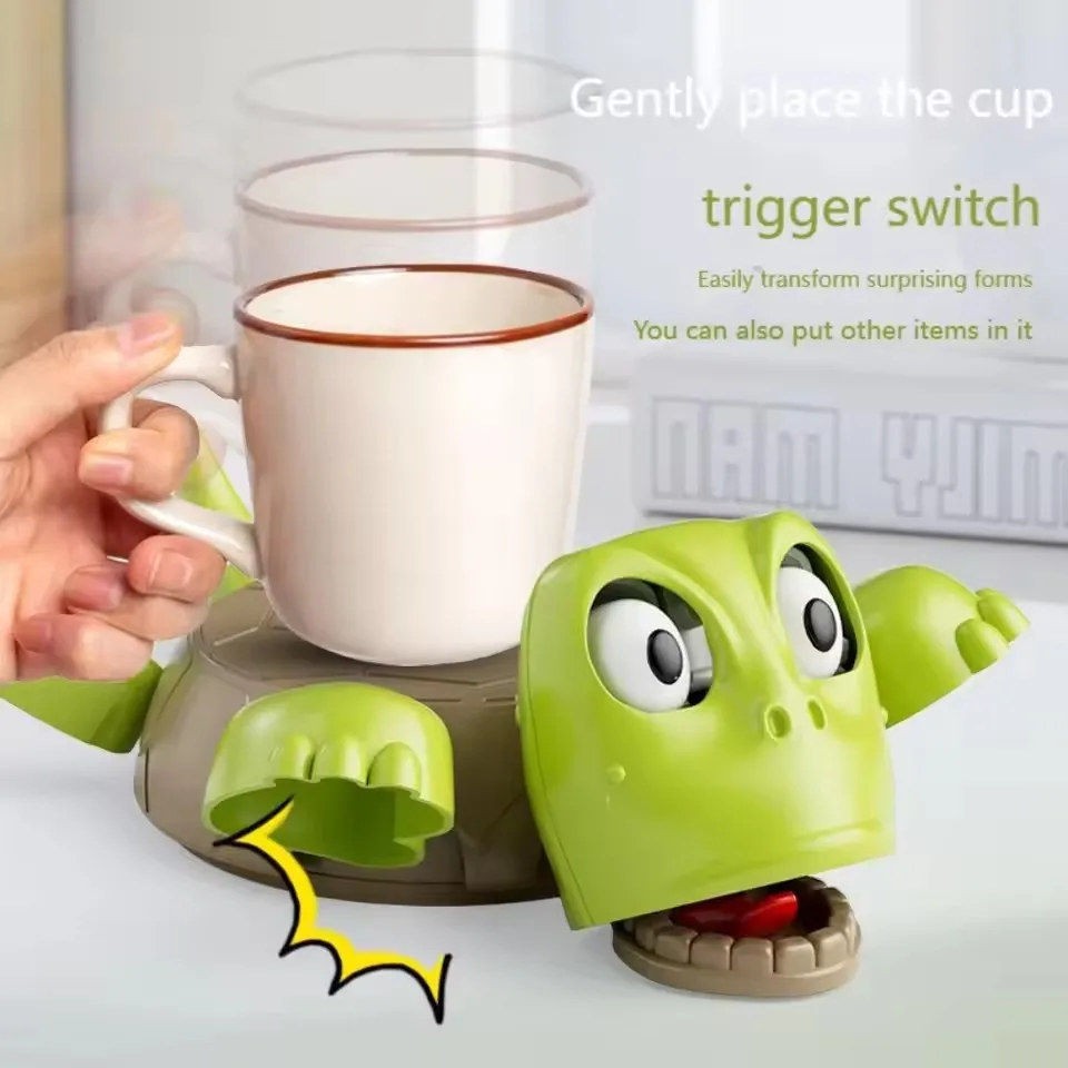 Fun Coaster Turtle Cup Pad Desk Turtle Anti-stress Cup Pad Tea Coffee Mug Drinks Stress Relief Holder toys Children Adults Gifts