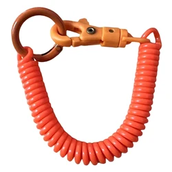 Retractable Spring Cable Keychain: Versatile & Colorful Coiled Lanyard Key Ring (13)