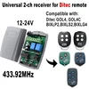 DITEC GOL4/GOL4C BIXLP2/BIXLS2/BIXLG4 Garage Receiver 433mhz Fixed Code & Rolling Code Remote Control Receiver Module 1