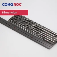 Mascirculant Forets SDS Plus Tige Carbure-Croix-Pointe Length-260mm 5-Pièce-Même-Taille 6-Option Diamètre-6 ~ 16mm pour Marteau Électrique 5