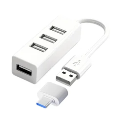Multifunctional USB Hub with Type - C Port and Dual High - Speed 4 - in - 1 Interface (Orange)