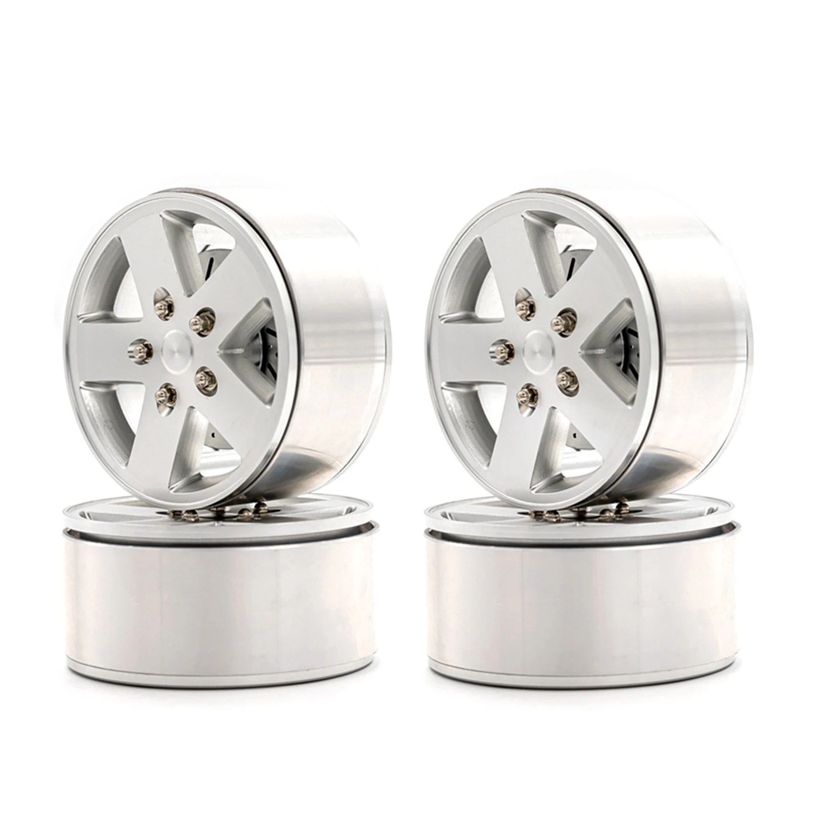 4pcs Aluminum Alloy Wheel Rim Beadlock Wheel Rims Hub Replacement For 1 ...