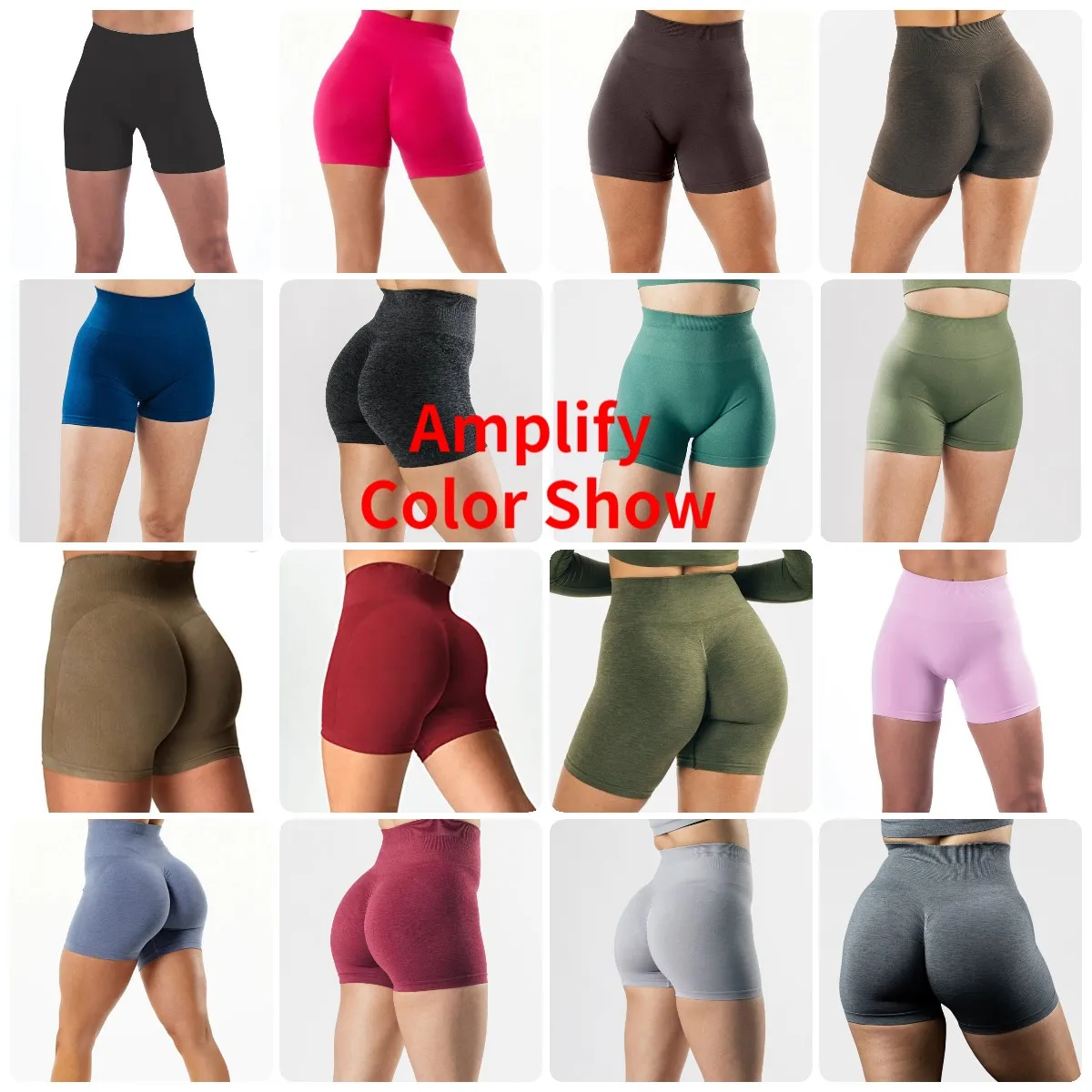 Effortless Amplify Seamless Fitness Shorts Women Scrunch Butt Booty Yoga Shorts Running Workout Sportswear Gym Clothing