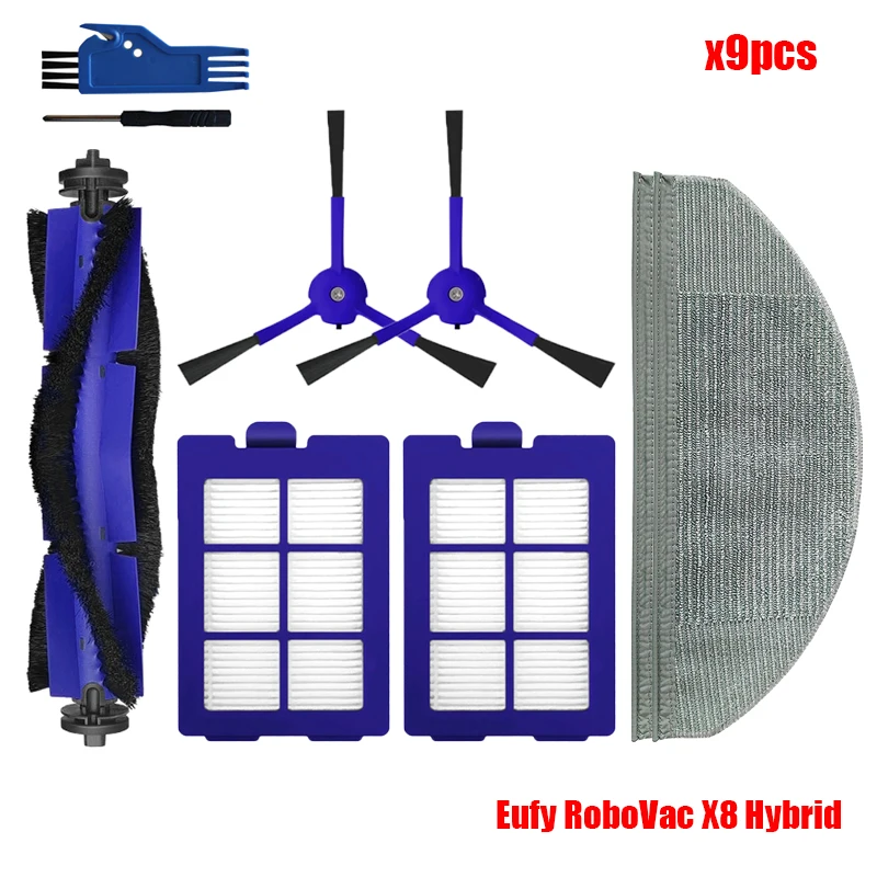 Neutop Spazzole Laterali Per Eufy RoboVac X8 E X8 Hybrid – Confezione Da 9, Ricambi Per Robot Aspirapolvere