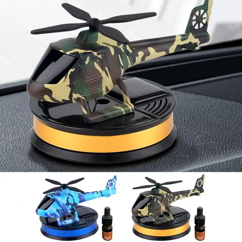 

Helicopter Car Air Freshener Plane Air Freshener Long-lasting With 10ml Perfume Center Console Decor For Light Sensing Rotation