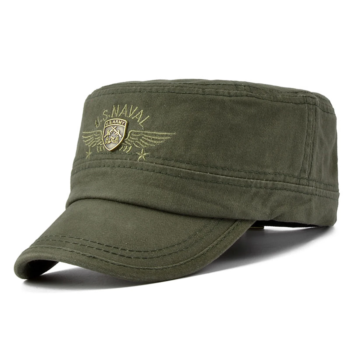 Fashion USNAVAL Letter Embroidery Baseball Cap Spring Autumn Outdoor Adjustable Casual Hats Men Flat Top Captain Military Caps baseball cap,flat cap,camouflage baseball cap,cap hat,flat vintage cap