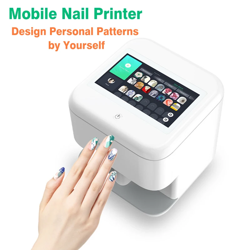 Mobile Nail Printer Pattern Nail Printing Machine Portable Nail Printer Mobile 3d Nail Printer Nail Art Equipment For Nail Salon