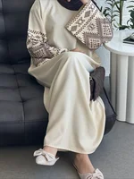 Eid Muslim Abaya for Women Party Embroidery Dresses Kaftan Arab Long Robe Islam Ramadan Dubai Abayas Vestidos Morocco Jalabiya 2