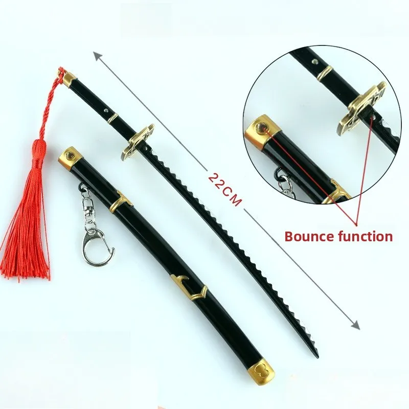 22cm/8.66in Japanese Katana Roronoa Zoro Bouncing Anime Peripheral