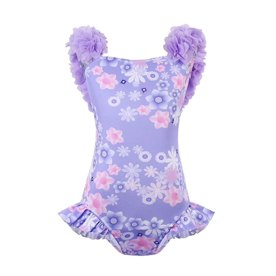 thumbnail image 1 of Bañador de dos piezas para niñas de 2 a 10 años, traje de baño de estilo princesa Disney, Bikini de verano, 2024, 1 of 5