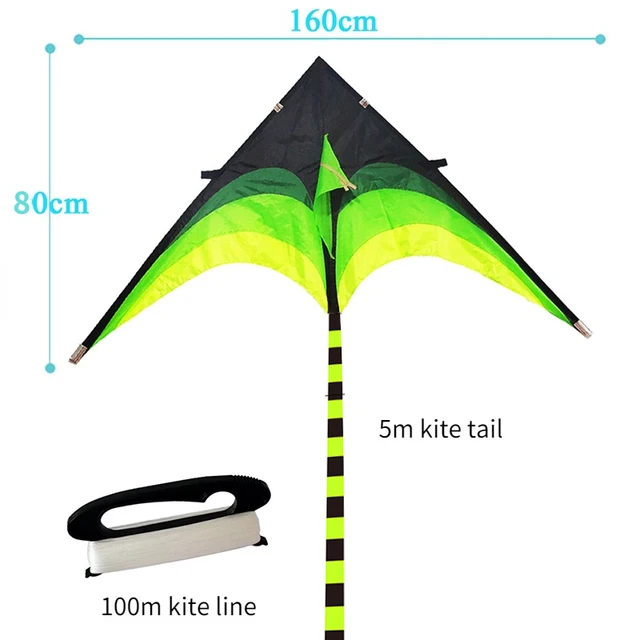 160cm High Quality Primary Stunt Kite Kit with Wheel Line Large Delta Kite Tail Outdoor Toy Kites for Kids Adult Sport Toy Gifts 6