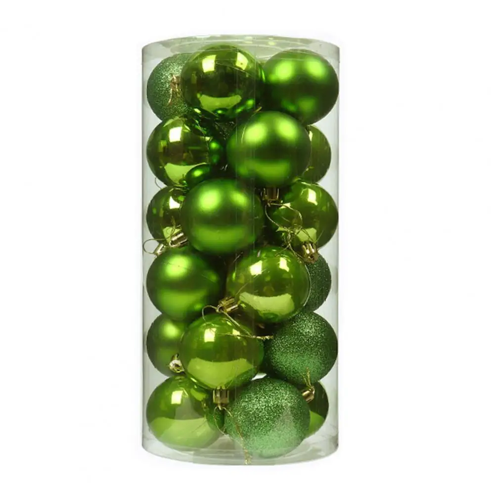 thumbnail image 1 of 24 bolas navideñas decorativas, irrompibles, gruesas, colgantes, galvanizadas, perladas, para Navidad, 1 of 5