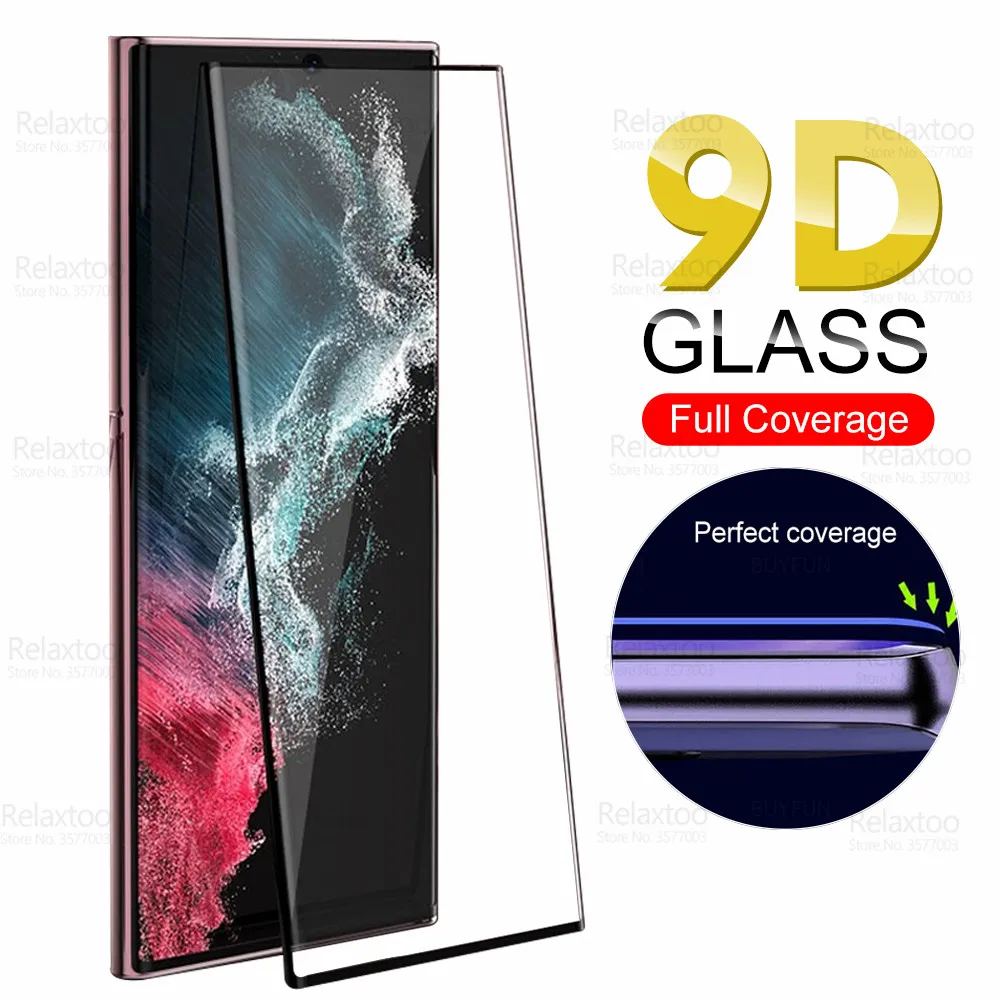 9d Curved Tempered Glass For Samsung Galaxy S22 Ultra Glass Screen
