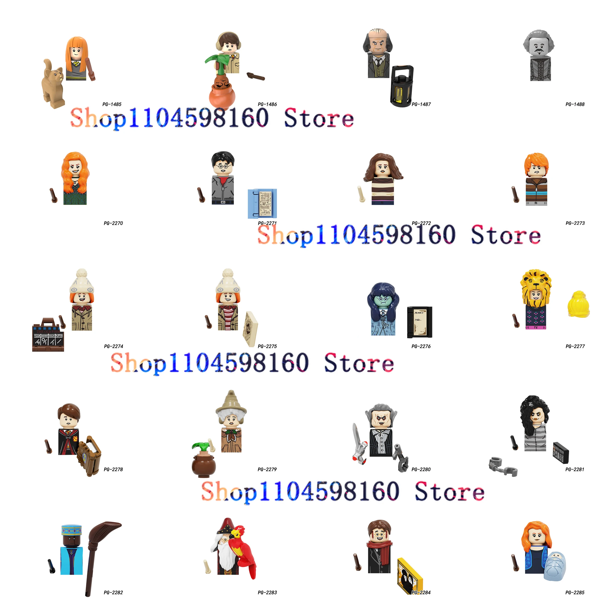 Building Block Toys Craft Toys PG Blocks PG1485 PG2285 Anime Cartoon Movies Magical Boys Professor College Bricks Toy Building Blocks Kids Collect Toys Gifts