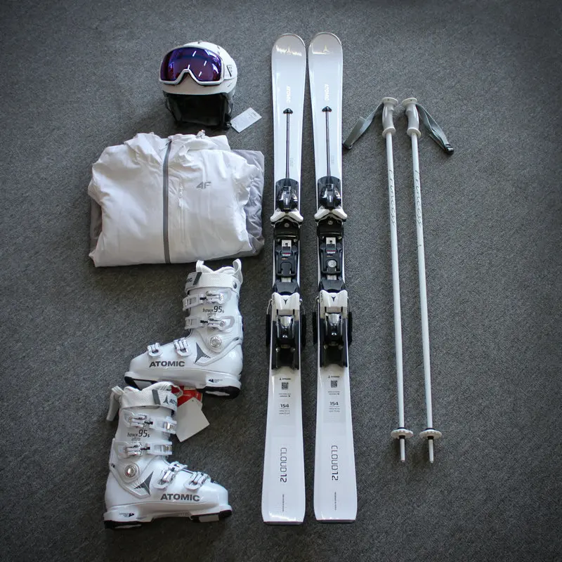 All Aluminum Double Plate Cloud Supporting Snow Fight Ski Pole