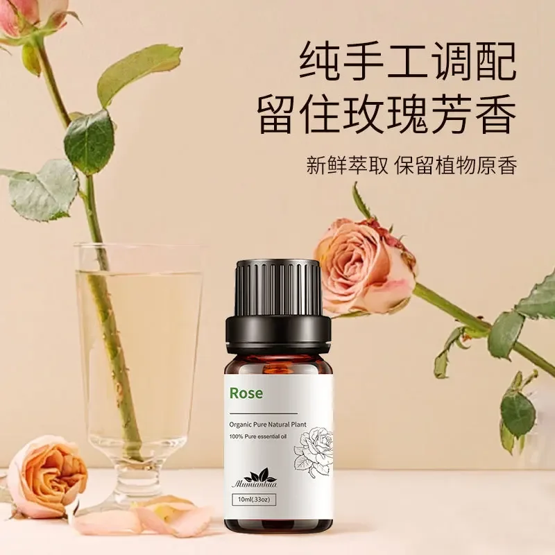 10ML Rose Essential Oil Pure Natural Organic Aromatherapy Rose Oils for defuser aroma stone car air freshener massage
