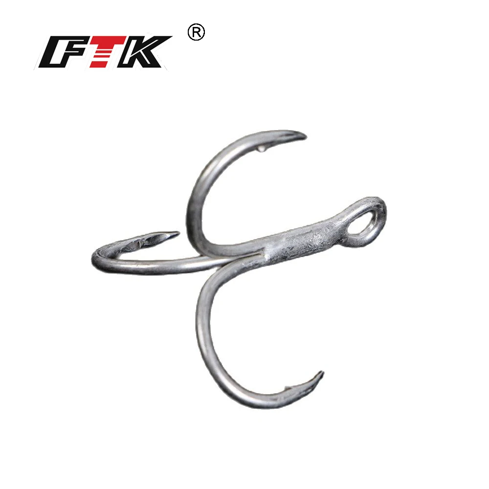 

FTK Treble Fishing Hook Hard Bait Holder Fly High Carbon Steel Hook Bass Sharp Barbed Lure Hook Saltwater Fishing Accessories