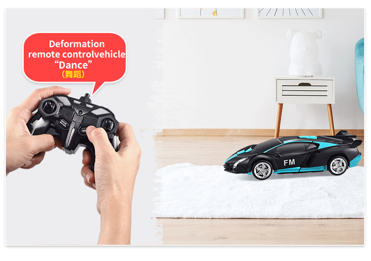 Coche de Control remoto eléctrico 2 en 1, Robot de transformación  automática, modelo de coche, juguete de Robot, vehículo de deformación de  una tecla - AliExpress
