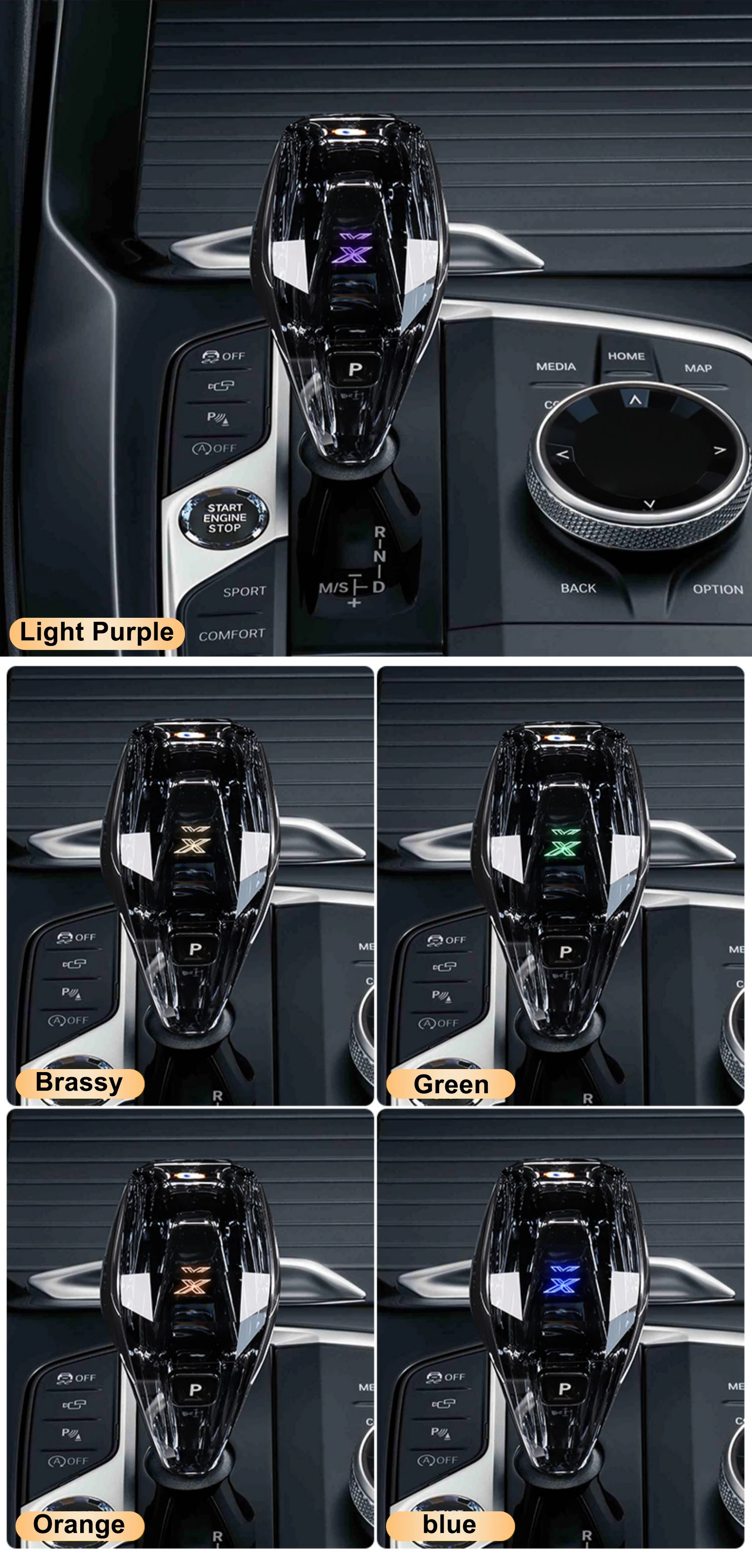 クリスタルギアシフトノブ,インテリアアンビエントライト,g21,g22,g14