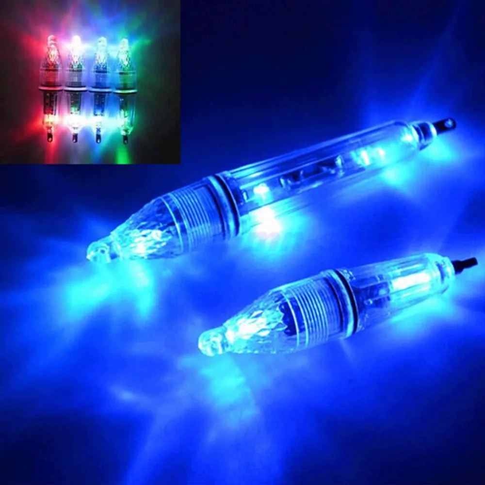 Mini Deep Drop Underwater LED Fishing Lamp Fish Squid Bait Lure Light Flash Lamp 12/17cm 5 Color
