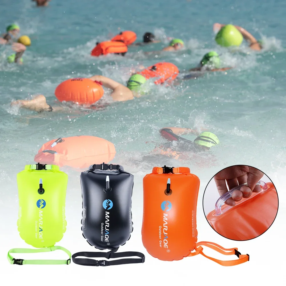 20L Swim Waterproof Bag PVC Inflatable Water Floating Bag with Belt 12KG Buoyancy Lightweight for Boating Kayaking