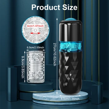 Automatic Telescopic Rotation Male Masturbator Cup Vagina Masturbation Sex Toys Real Doll Toy for Men Goods for Adults Piston