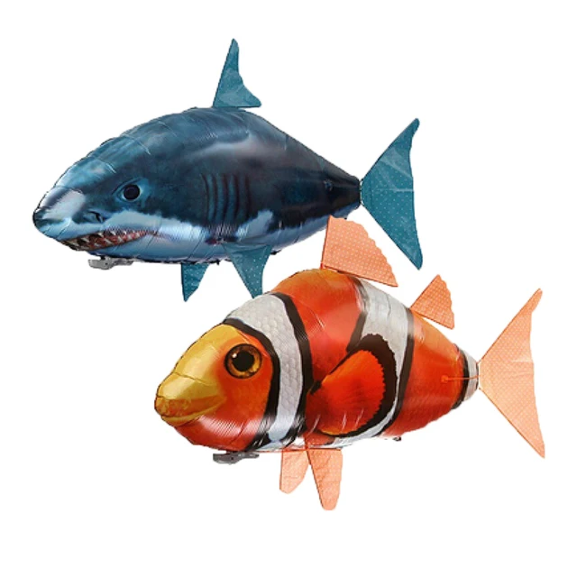 Remote Control Shark Toys Air Swimming RC Animal Infrared Fly Balloons Clown Fish Toy For Children Christmas Gifts Decoration 2
