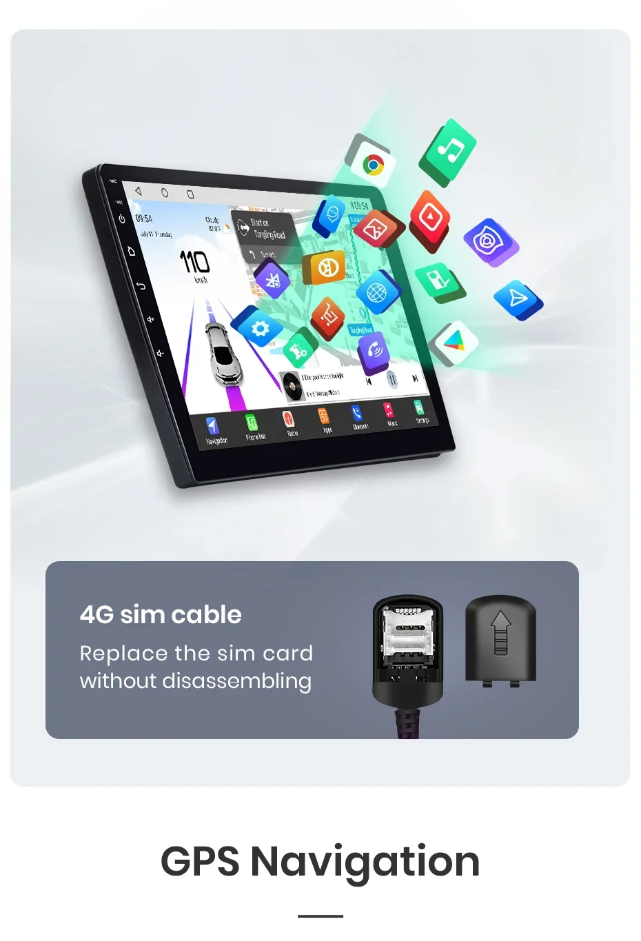 Qualcomm Chip 8 Core für Peugeot 307 307CC 307 SW 2002–2013 CarPlay für Apple Android Auto Autoradio GPS IPS RDS FM WiFi BT 4G – Detail 15