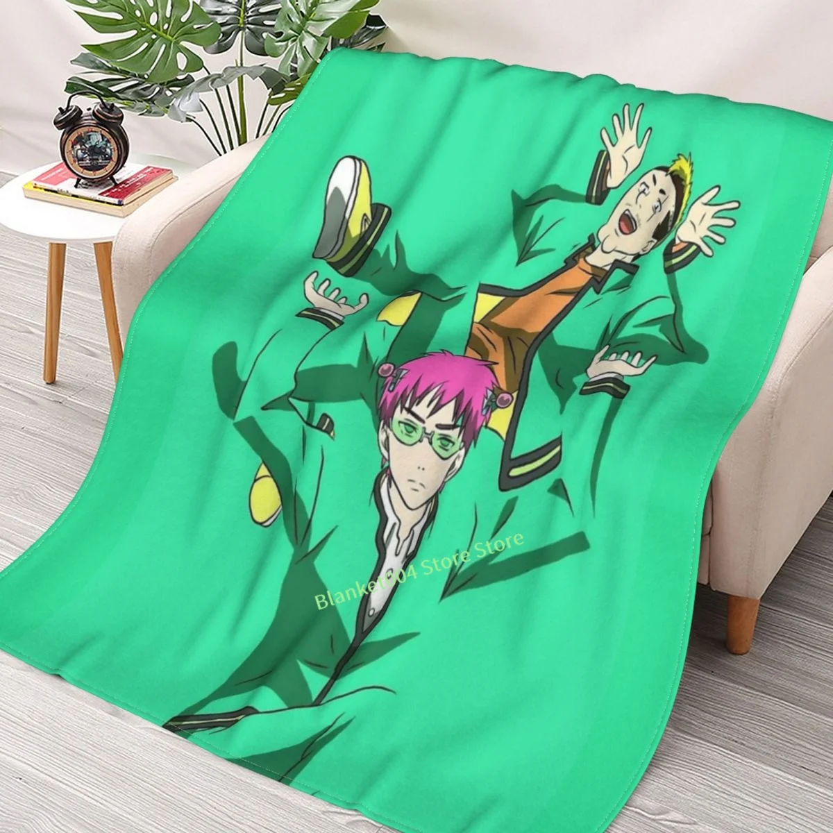 

Saiki K Throw Blanket 3D printed sofa bedroom decorative blanket children adult Christmas gift