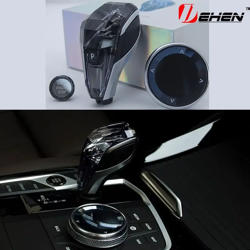 Crystal 3Piece Set Gear Shift Knob Volume Button for BMW G05 G01 F10