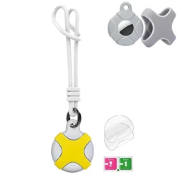 Donut - Shaped Protective AirTag Holder with Rugged Strap - Versatile Keychain for Pets, Luggage, Keys, and Backpacks (Waterproof - D)