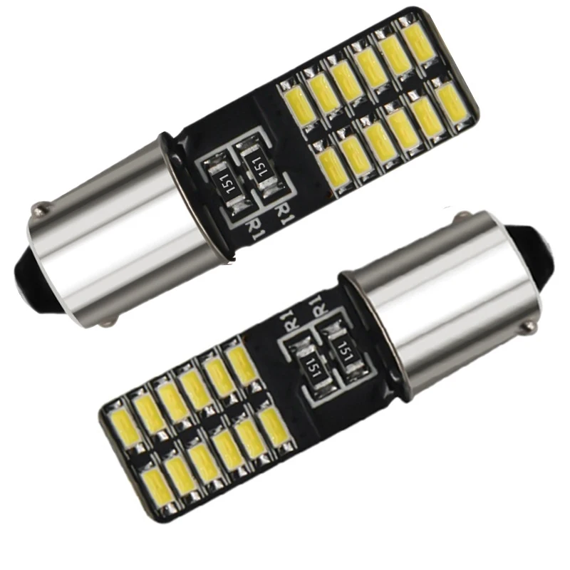 2 шт. 3014 24SMD BA9S T4W Canbus светодиодная лампочка Auto T11 T2W T3W H5W Bulb интерьерное освещение