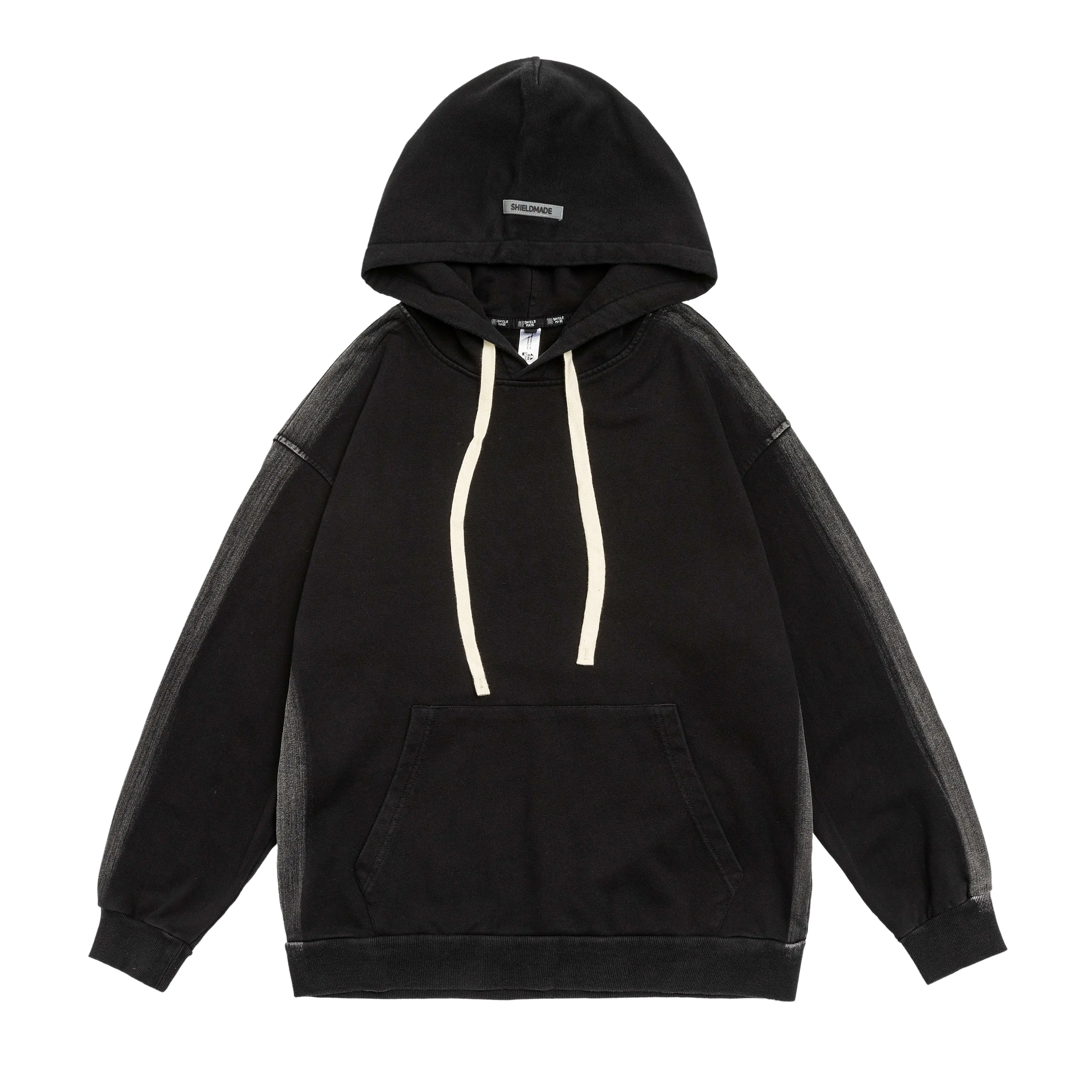 

Autumn 2022 new side seam wash pullover hoodie set top