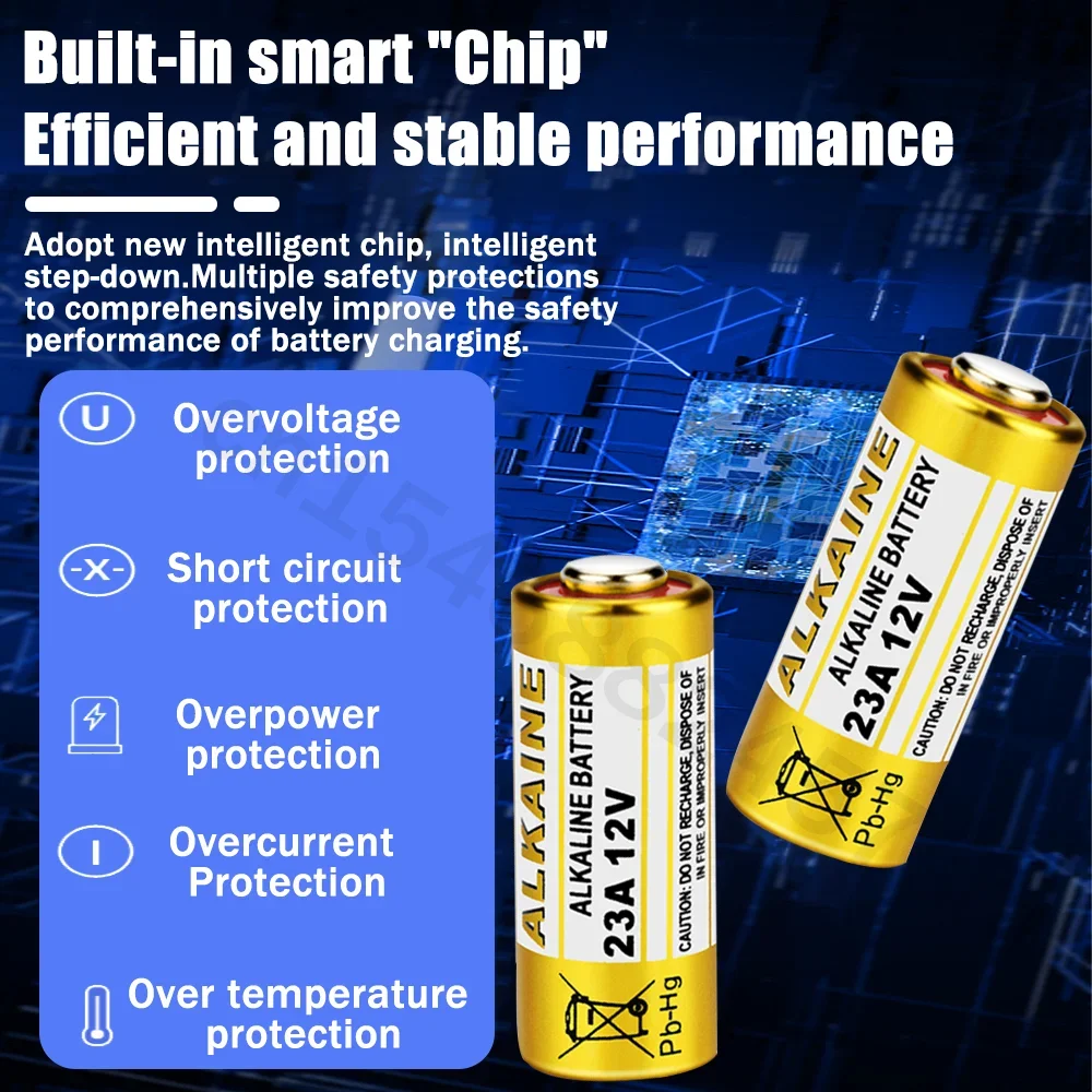 2pcs A23 23A 12V Alkaline Battery for Remote Control Doorbell
