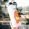 Water Bottles Cute Panda Bear Cup 1000ml With Straw Transparent Cartoon Water Bottle Drinkware Frosted Leak-proof Protein Shaker 5