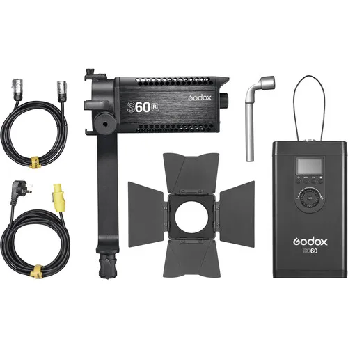 Godox S60 S60Bi 포커싱 LED 비디오 연속 조명, CRI96 60W 77W 스포트라이트, 인터뷰 초상화 웨딩 사진