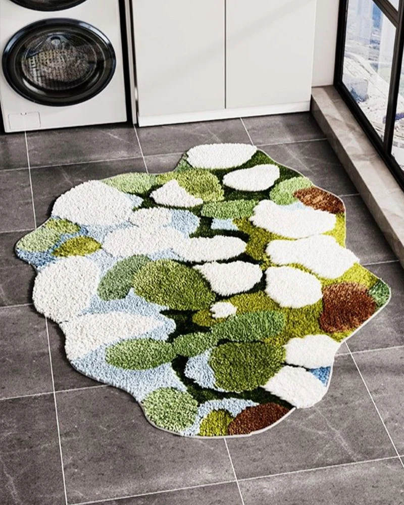 

Bingyuan Carpet Moss Carpet Forest Floor Mat Bathroom Mat Entry Door Living Room Bedroom Carpet Bedside Blanket Ins Style