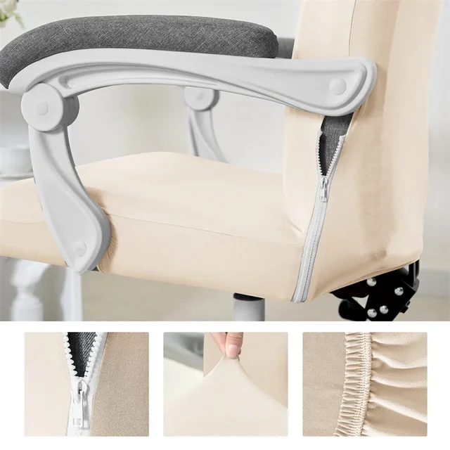 1pc Water Repellent Office Chair Cover Stretch Spandex Cloth Computer Seat Cover Slipcover Universal Gaming Chair Covers 4