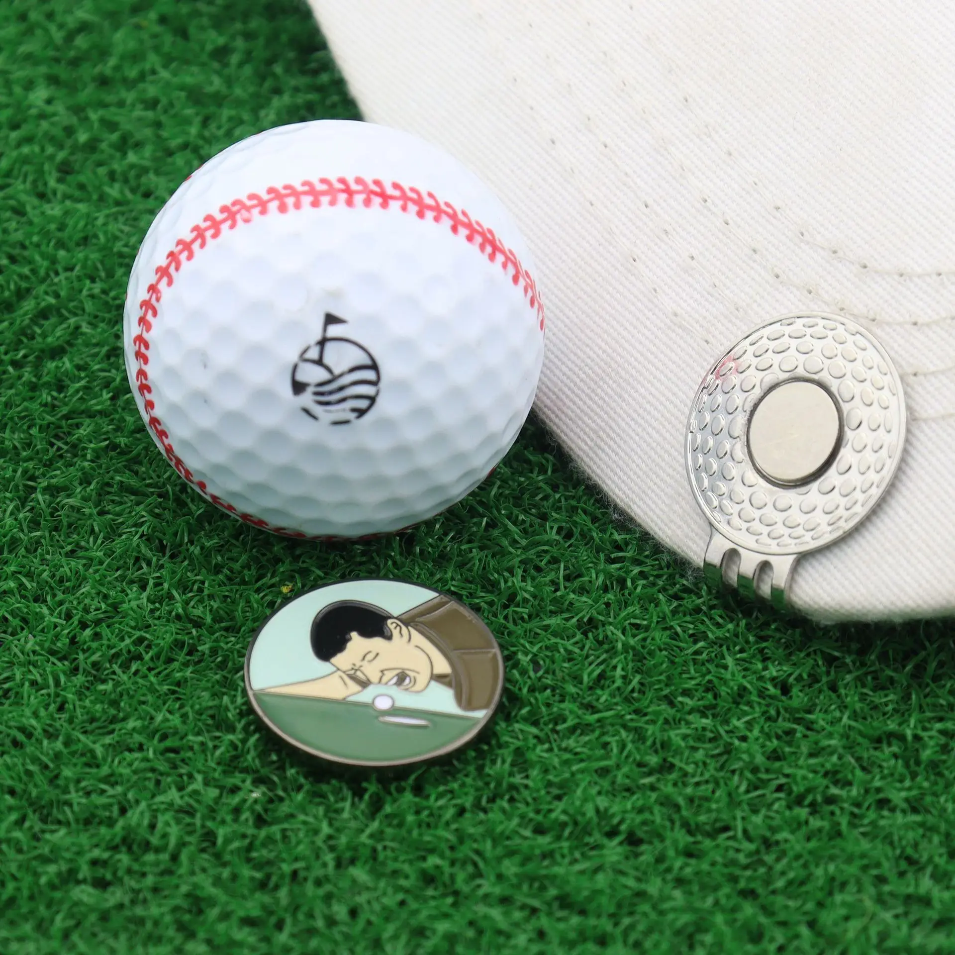 Happy Gilmore Golf Ball Marker Hat Clip with Enamel Magnetic Golf Accessories ball marker golf