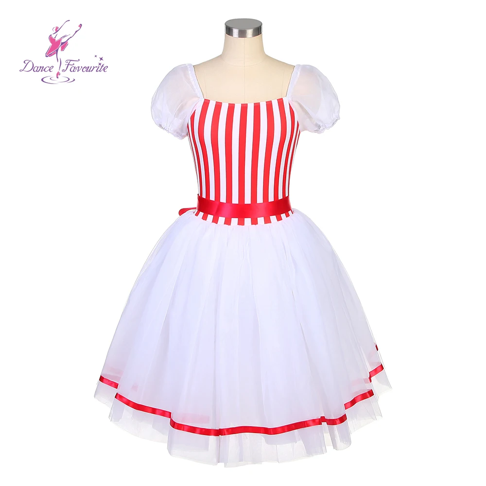 

Dance Favourite Ballet Tutus 18084 Dance Favourite white & Red Straps Top Bodice Romantic Ballet Dance Costumes Tutu