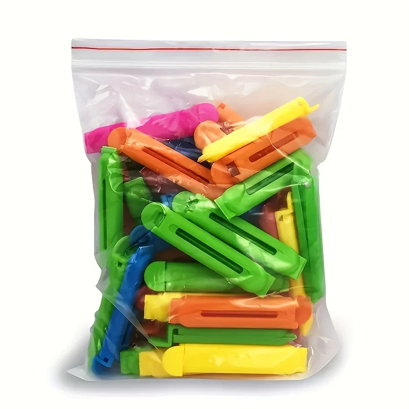 12PCS Portable Kitchen Storage Food Snack Seal Sealing Bag Clips Sealer Clamp Plastic Tool Kitchen Accessories Food Bag Clips