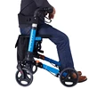 Senior High Quality Aluminium Durable Adjustable Adult Rollator Walker For Elderly 3