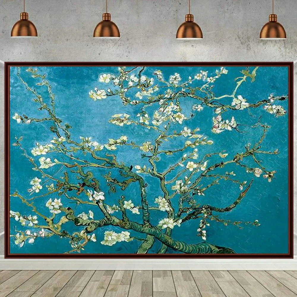 Pintura al óleo de Van Gogh 5D DIY, mosaico bordado de noche estrellada, imagen de punto de cruz redondo, Cuadrado completo, decoración del hogar