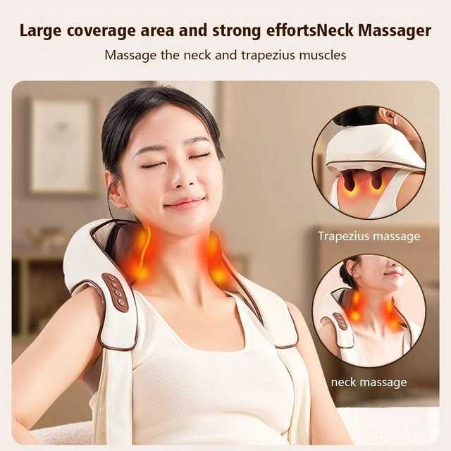 Electric Wireless Neck Shoulder Massage Machine Shiatsu Neck And Shoulder  Massager With Heat - AliExpress